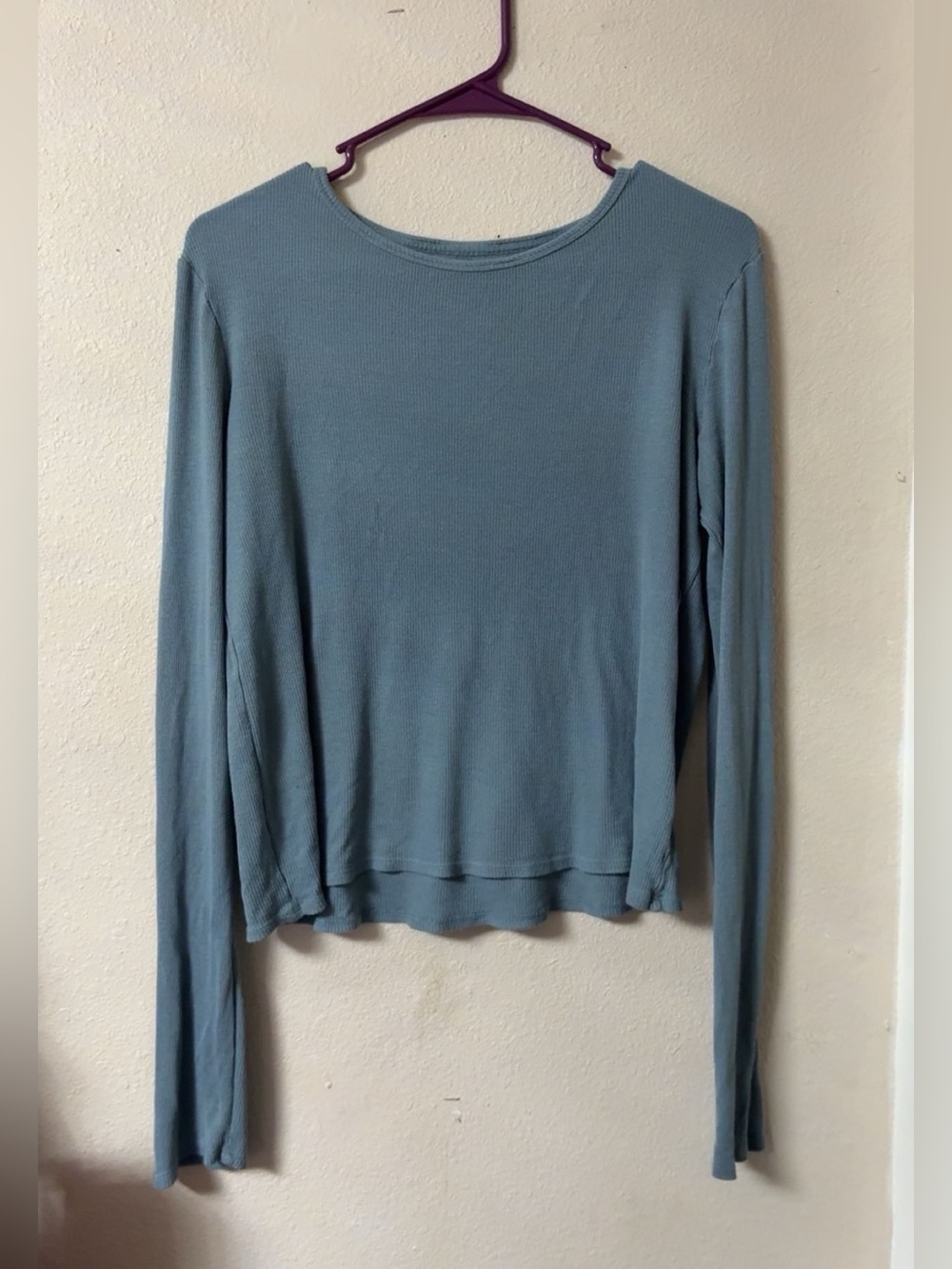 Light Blue Long-Sleeve Women’s Top